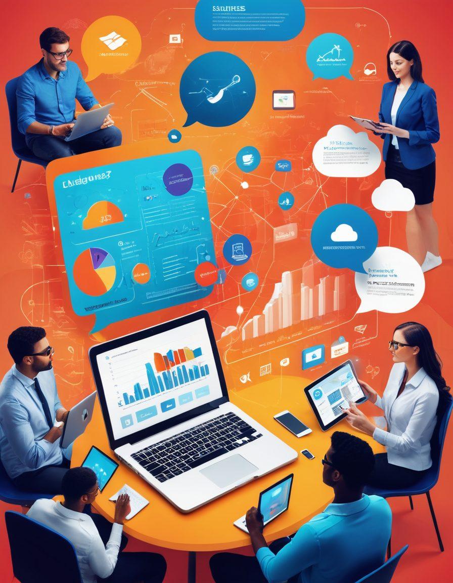 A dynamic collage illustrating various evidence-based blogging techniques: a diverse group of people engaging with tech devices, infographics showing analytics and engagement metrics, vibrant charts and graphs floating in the background, and thought bubbles with key blogging strategies. The atmosphere is energetic and inspiring, highlighting the connection between data and creativity in blogging. super-realistic. vibrant colors. 3D.